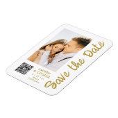 Magnet Flexible Enregistrer La Date Blanc Or Style Design Design M (Côté Gauche)