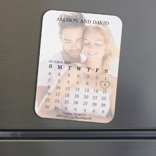 Magnet Flexible Enregistrer la date Calendrier du Mariage Photo 6