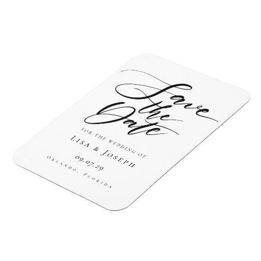 Magnet Flexible Enregistrer la date Calendrier élégant (Côté Gauche)