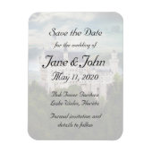 Magnet Flexible Enregistrer la date, Château Mariage à thème (Vertical)