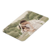 Magnet Flexible enregistrer la date chic écriture main mariage pho (Côté Gauche)