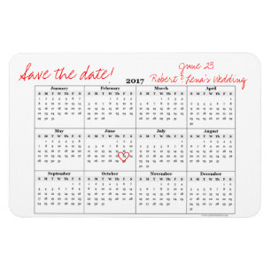 Magnet Flexible Enregistrer la date de l'aimant Calendrier annuel 