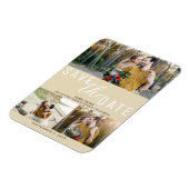 Magnet Flexible Enregistrer la date de mariage neutre beige clair (Côté Gauche)