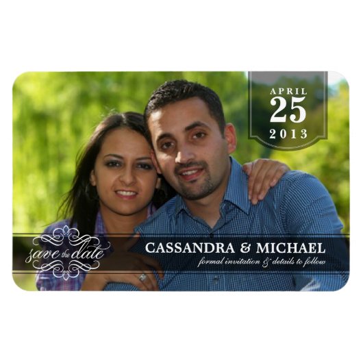 Magnet Flexible Enregistrer la date - Deluxe Borderless Photo Magn (Horizontal)