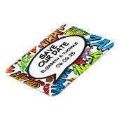 Magnet Flexible Enregistrer la date Discours Bubble Fun Retro Comi (Côté Gauche)