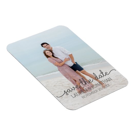 Magnet Flexible Enregistrer la date du faire-part mariage fiançail (Côté Droit)