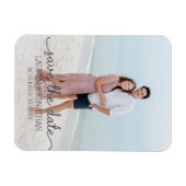 Magnet Flexible Enregistrer la date du faire-part mariage fiançail (Horizontal)