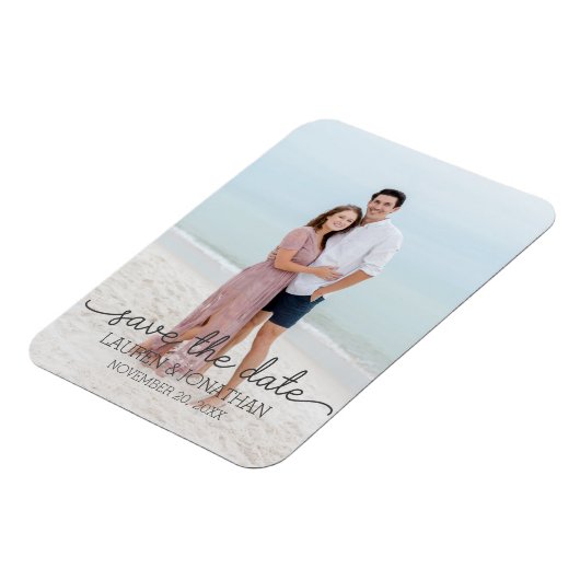 Magnet Flexible Enregistrer la date du faire-part mariage fiançail (Côté Gauche)