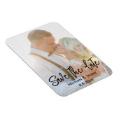 Magnet Flexible enregistrer la date, écriture moderne photo mariag (Côté Droit)