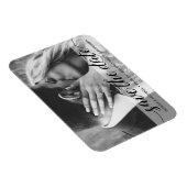 Magnet Flexible Enregistrer la date élégant script fiançailles pho (Côté Droit)