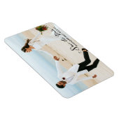 Magnet Flexible enregistrer la date, élégante photo mariage manusc (Côté Droit)