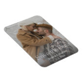 Magnet Flexible enregistrer la date, élégante typographie mariage  (Côté Droit)