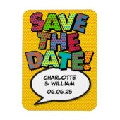 Magnet Flexible ENREGISTRER LA DATE Fun Retro Comic Book Pop Art (Vertical)