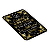 Magnet Flexible Enregistrer la date Gatsby Mariage Art Déco Gold N (Côté Droit)