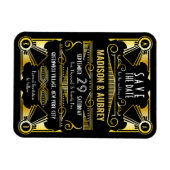 Magnet Flexible Enregistrer la date Gatsby Mariage Art Déco Gold N (Horizontal)