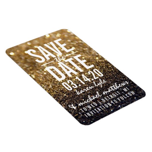 Magnet Flexible Enregistrer la date - Gold Lit Nite Fab (Côté Droit)
