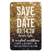 Magnet Flexible Enregistrer la date - Gold Lit Nite Fab (Vertical)