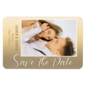 Magnet Flexible Enregistrer La Date Gold Style Script Modern Maria (Horizontal)