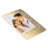 Magnet Flexible Enregistrer La Date Gold Style Script Modern Maria (Côté Droit)
