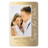 Magnet Flexible Enregistrer La Date Gold Style Script Modern Maria (Vertical)