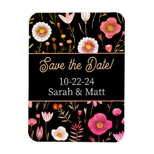 Magnet Flexible Enregistrer la date magnétique rose