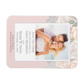 Magnet Flexible Enregistrer la date Mariage Élégant floral moderne (Horizontal)
