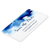 Magnet Flexible ENREGISTRER LA DATE MITZVAH moderne étoile bleu aq (Côté Gauche)