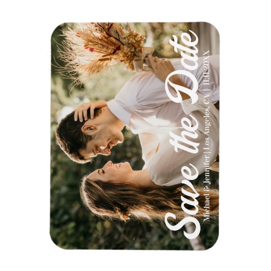 Magnet Flexible enregistrer la date moderne écriture manuscrite ph (Vertical)