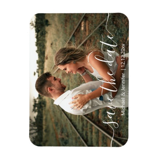 Magnet Flexible enregistrer la date moderne écriture manuscrite ph (Vertical)