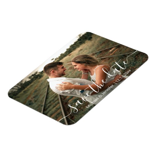 Magnet Flexible enregistrer la date moderne écriture manuscrite ph (Côté Gauche)