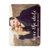 Magnet Flexible Enregistrer La Date Moderne Fiançailles Photo Magn (Vertical)