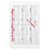 Magnet Flexible Enregistrer la date personnalisée Calendrier annue (Vertical)