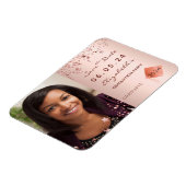 Magnet Flexible Enregistrer la date photo graduation fête blush 20 (Côté Gauche)