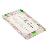 Magnet Flexible Enregistrer la date, Pink Hydrangea dentelle Flora (Côté Droit)