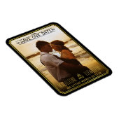 Magnet Flexible Enregistrer la date Retro Black Gold Deco Mariage  (Côté Droit)