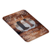 Magnet Flexible Enregistrer la date Rustic Woodland Mariage Photo  (Côté Droit)