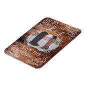 Magnet Flexible Enregistrer la date Rustic Woodland Mariage Photo  (Côté Gauche)