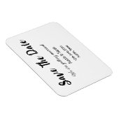 Magnet Flexible Enregistrer la date scanne QR site Web mariage tex (Côté Droit)