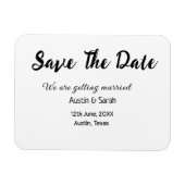 Magnet Flexible Enregistrer la date scanne QR site Web mariage tex (Horizontal)