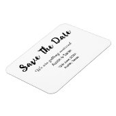 Magnet Flexible Enregistrer la date scanne QR site Web mariage tex (Côté Gauche)