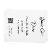 Magnet Flexible Enregistrer la date simple minimum détails du code (Horizontal)