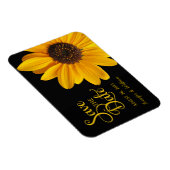 Magnet Flexible Enregistrer la date, tournesol (Côté Droit)