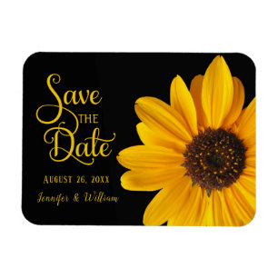 Magnet Flexible Enregistrer la date, tournesol