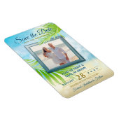 Magnet Flexible Enregistrer la date Votre photo Plage Mariage Palm (Côté Droit)
