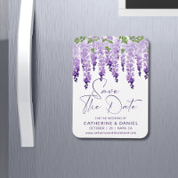 Enregistrer la date Watercolor Wisteria Lilac Mari