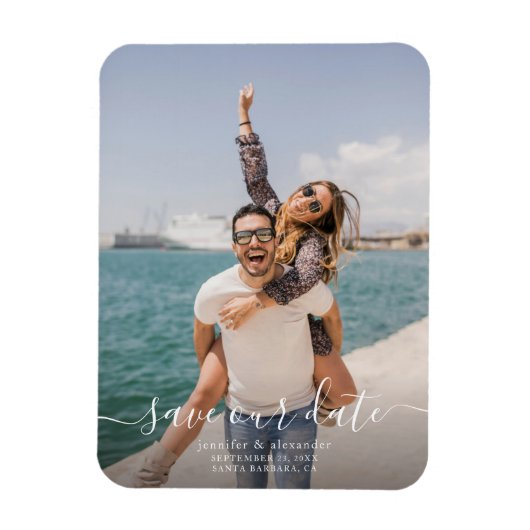 Magnet Flexible Enregistrer la photo de date minimale (Vertical)