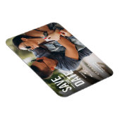 Magnet Flexible Enregistrer la photo Faire-part moderne date (Côté Droit)