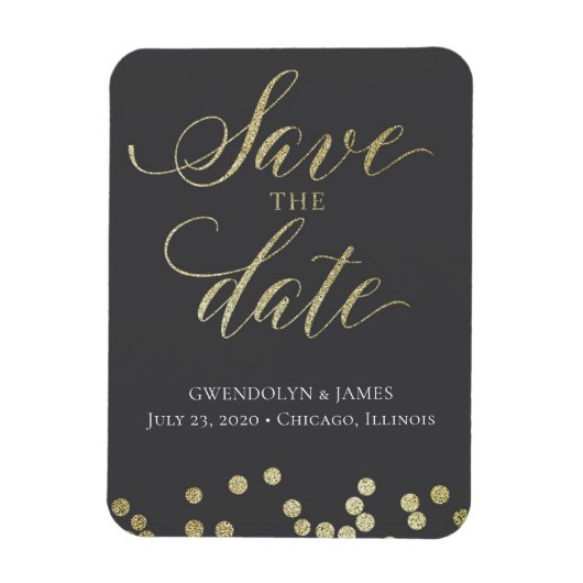 Magnet Flexible Enregistrer l'aimant Date Sparkle (Vertical)