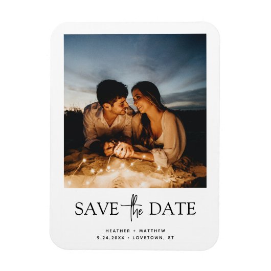 Magnet Flexible Enregistrer l'aimant du Mariage de photos Date (Vertical)