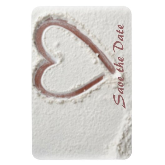 Magnet Flexible Enregistrer le coeur du sable (Vertical)